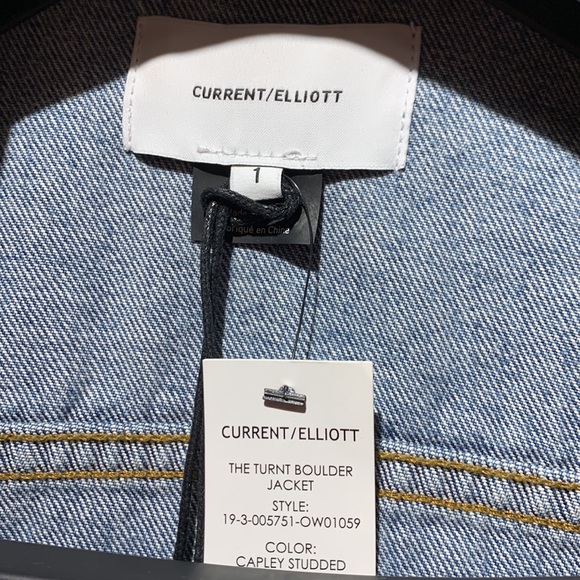 New CURRENT ELLIOTT The Turnt Boulder Jacket Blue size 1 and 2/XS & S - Picture 12 of 14